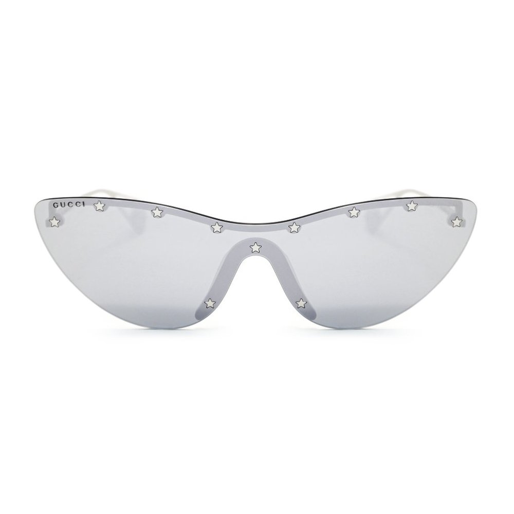 Gucci Mirrored Grey Cat Eye Sunglasses